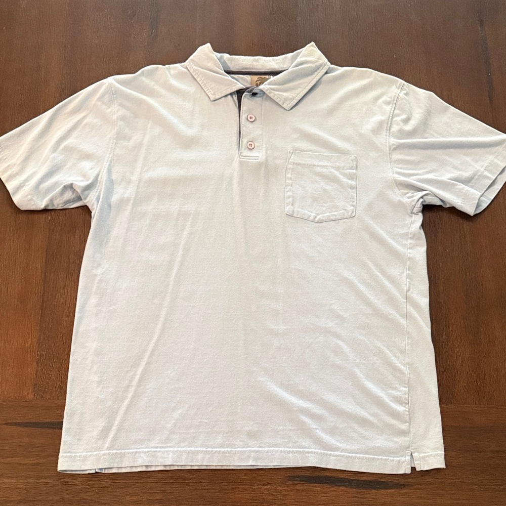 OP Ocean Pacific Men's Polo Shirt - Light Blue Large